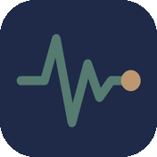 Client Pulse app icon: a pulse line ending in a clay dot
